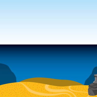 deniz dibinin manzara izole simgesi