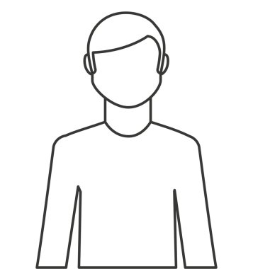 genç adam izole simgesi