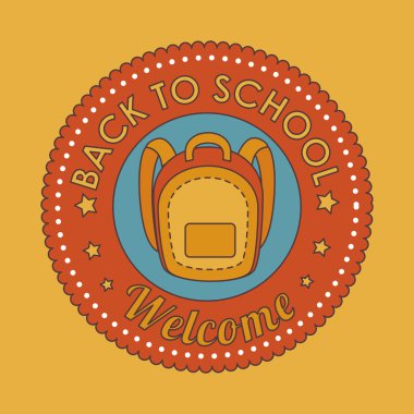 geri okul simgesinin üzerine mühür