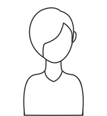 genç kadın izole simgesi