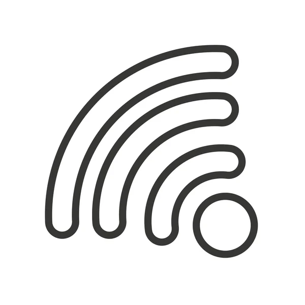 Señal de ondas wifi icono — Vector de stock