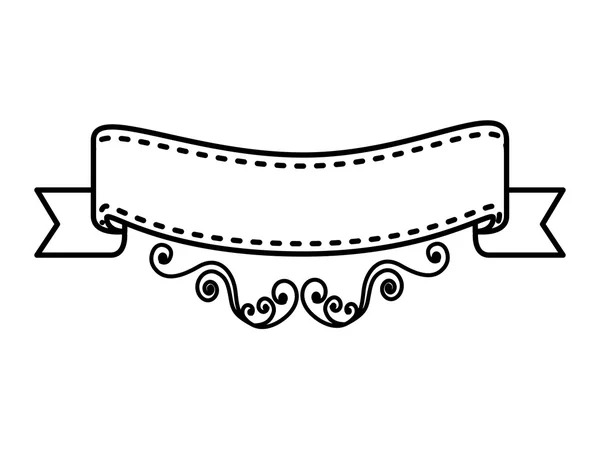 Cadre élégant avec ruban — Image vectorielle