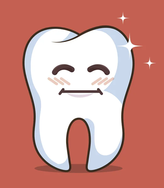 Ícone de caráter de dente humano —  Vetores de Stock
