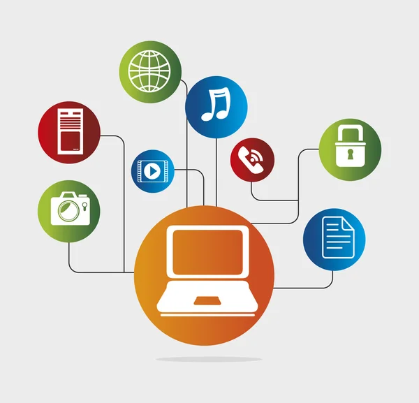 Icono de comunicación en redes sociales — Archivo Imágenes Vectoriales