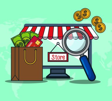 elektronik ticaret pazarlama simgesi