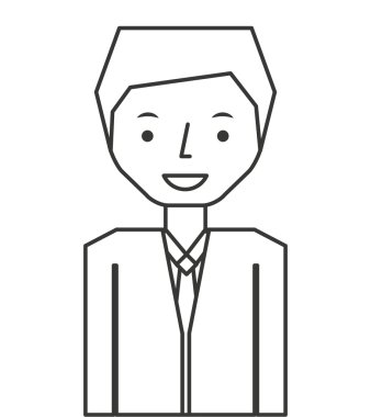 genç adam izole simgesi