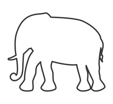 sevimli fil hayvan ihale izole simgesi