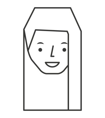 genç kadın izole simgesi