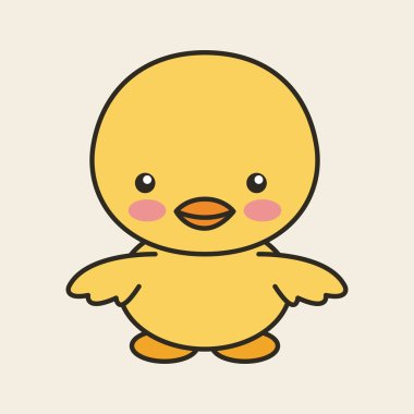 sevimli tavuk ihale izole simgesi