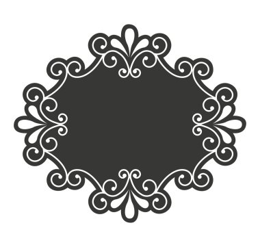 zarif çerçeve dekorasyon izole