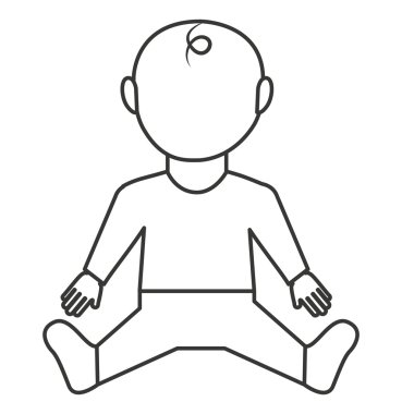 Bebek şirin izole simgesi