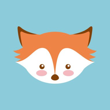 şirin baş hayvan izole simgesi