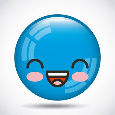 yüz ifadesi kawaii izole