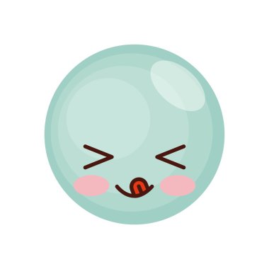 yüz ifadesi kawaii izole