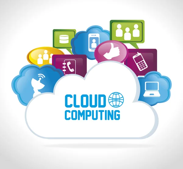 Cloud computing data ikon — Stock vektor