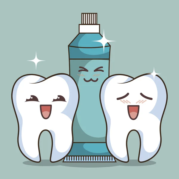 Icône de caractère de dent humaine — Image vectorielle