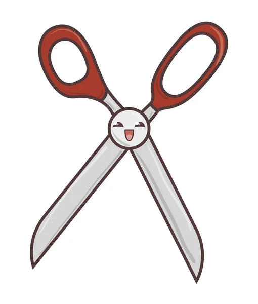 Nożyczki wyciąć postać ikony — Wektor stockowy