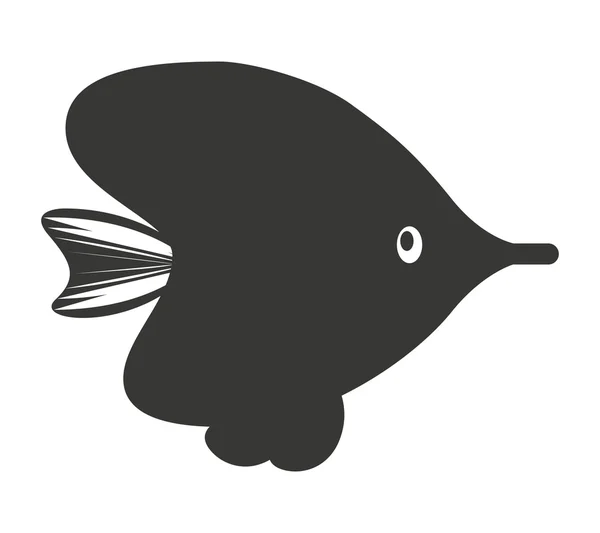 Ornamental fish isolated icon — Stock Vector