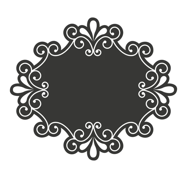 Elegante marco decoración aislada — Vector de stock