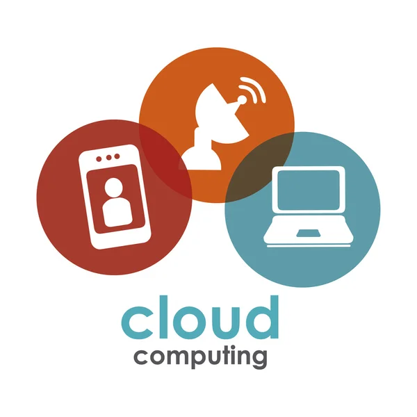 Cloud computing data icon — Stock Vector