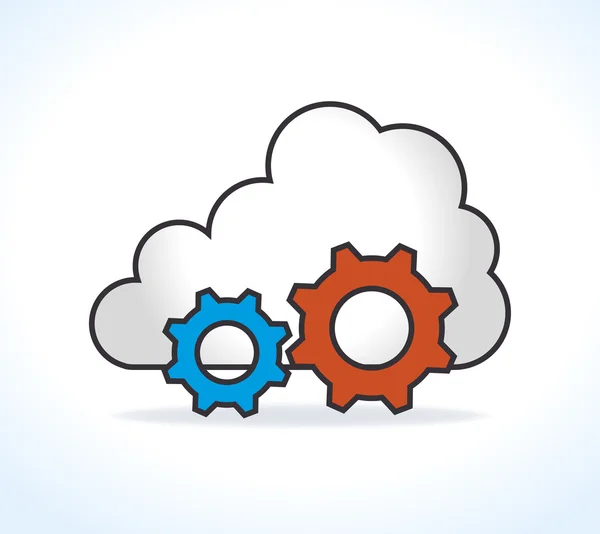 Icona dei dati di cloud computing — Vettoriale Stock