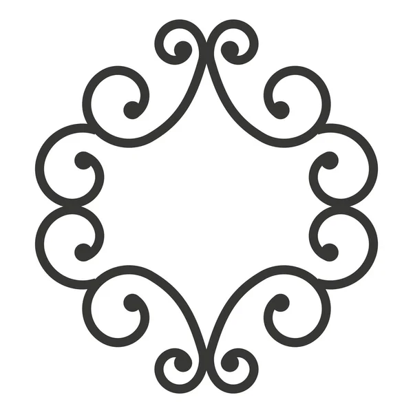 Елегантна прикраса рамки ізольована — стоковий вектор
