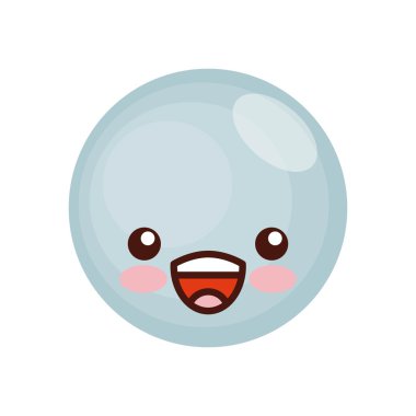 yüz ifadesi kawaii izole