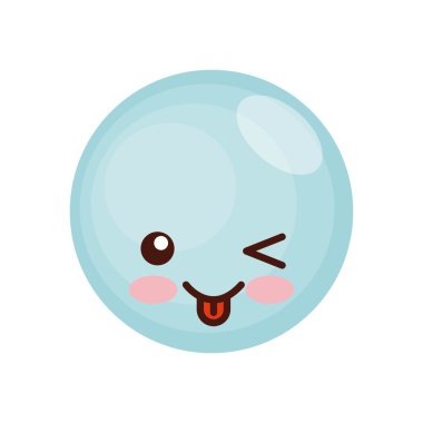 yüz ifadesi kawaii izole