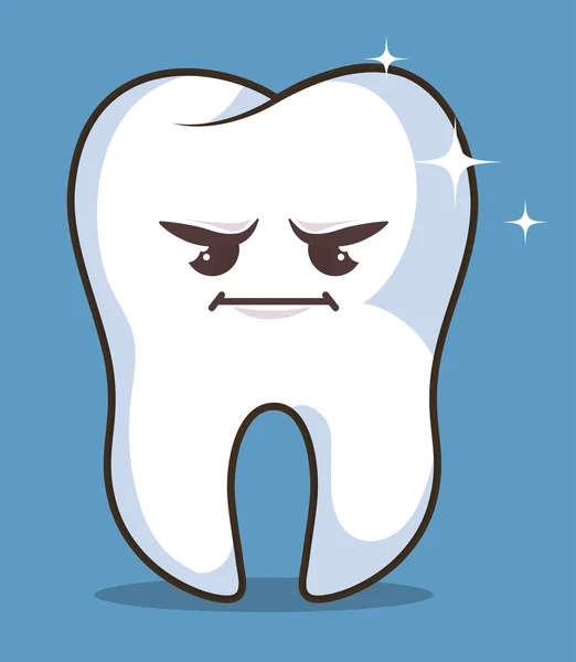 Menselijke tand karakter pictogram — Stockvector
