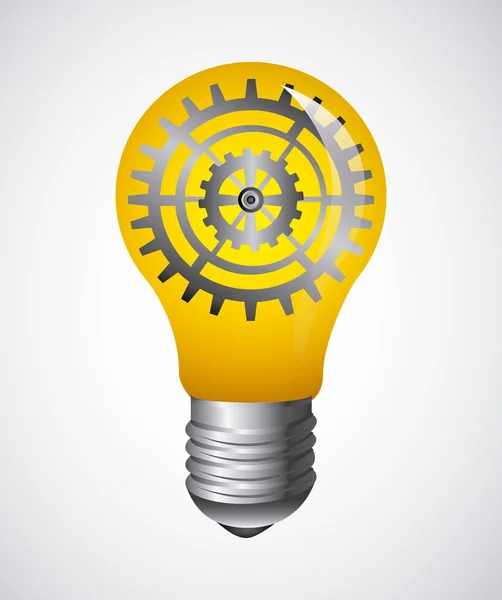 Bulb with gear isolated icon — Stock Vector