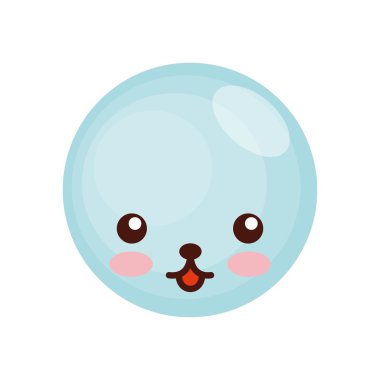 yüz ifadesi kawaii izole