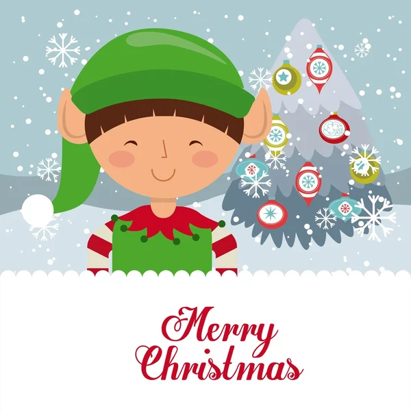 Happy merry christmas card — Stock Vector