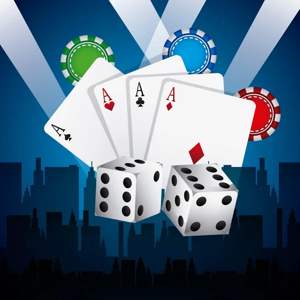Geïsoleerde icoon van casino games elementen — Stockvector