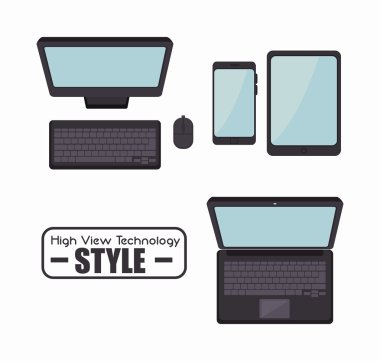 yüksek görünüm teknoloji simgesi