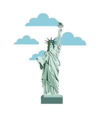 Özgürlük heykeli new york izole simgesi