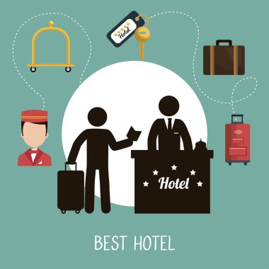 En iyi otel hizmetleri Icons set