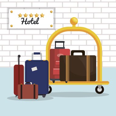 Bagaj Taşıma hizmeti izole simgesi