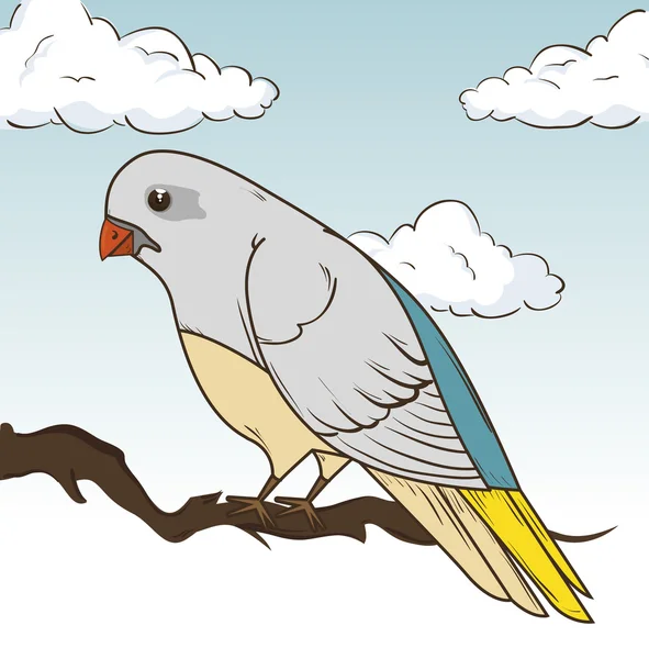 Милий декоративний значок птаха — стоковий вектор