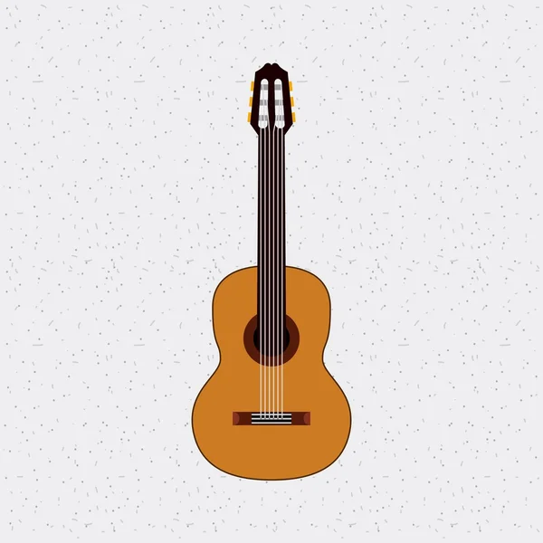 Gitarr instrument musikalisk isolerad ikon — Stock vektor