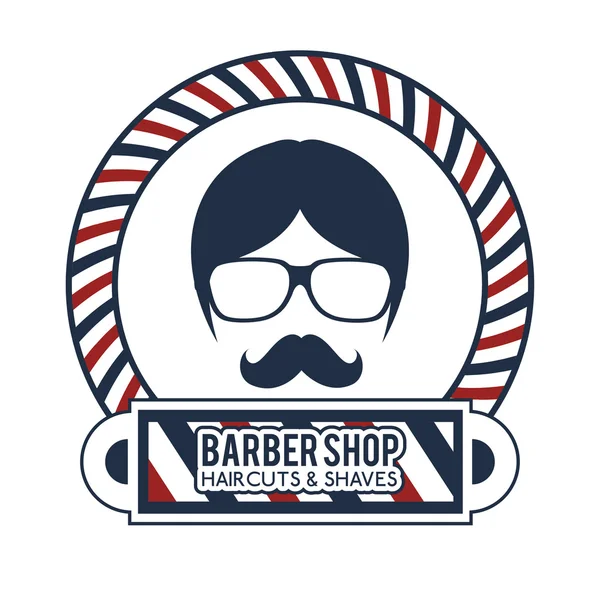 Professional barber shop icon — Stock Vector