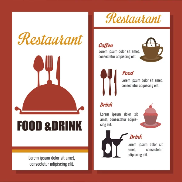 Restaurant cover menupictogram — Stockvector