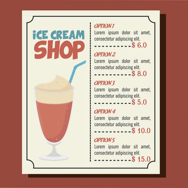 Ice cream shop isolated icon — Stock Vector