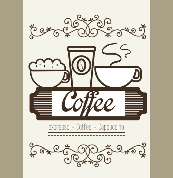 Coffee shop store cover — Stock Vector