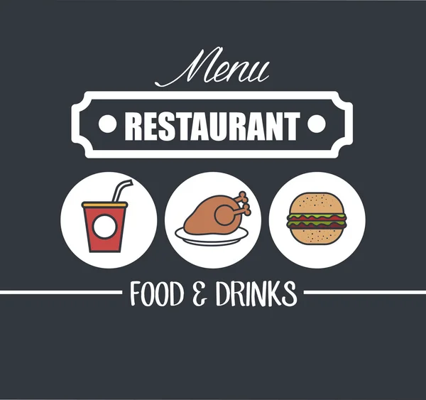 菜单的餐厅，覆盖图标 — 图库矢量图片
