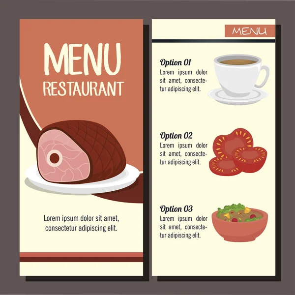 Значок меню обкладинки ресторану — стоковий вектор
