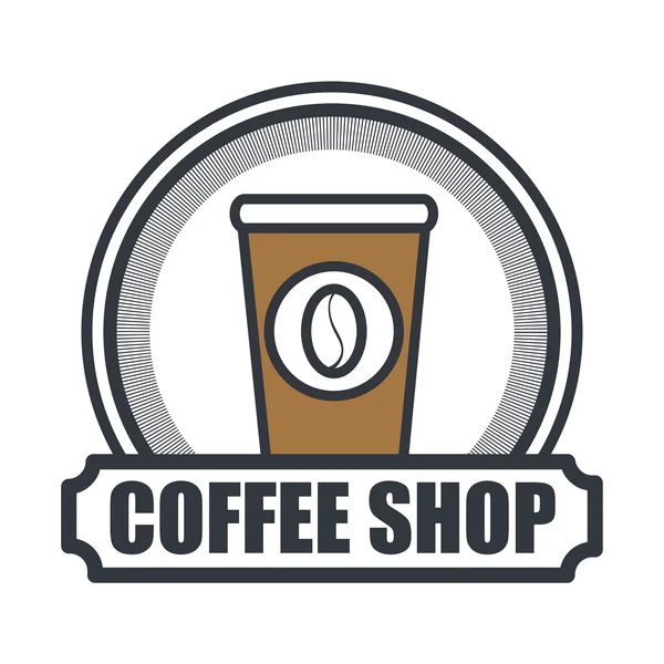 Koffie shop winkel cover — Stockvector