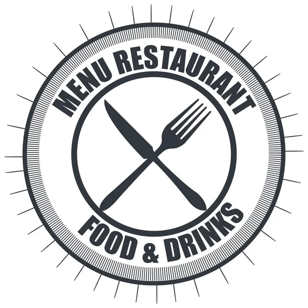 Menu restaurant cover icon — Stock Vector