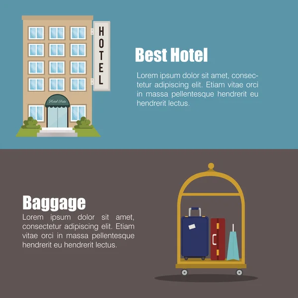 Los mejores iconos de servicios de hotel set — Vector de stock