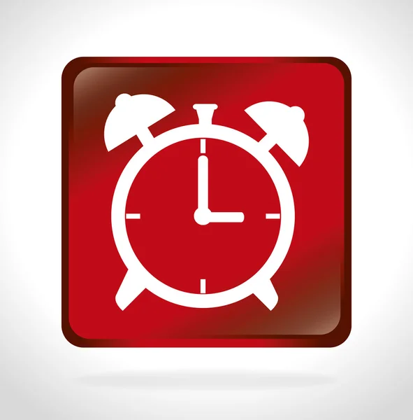 Relógio de tempo parede ícone isolado — Vetor de Stock