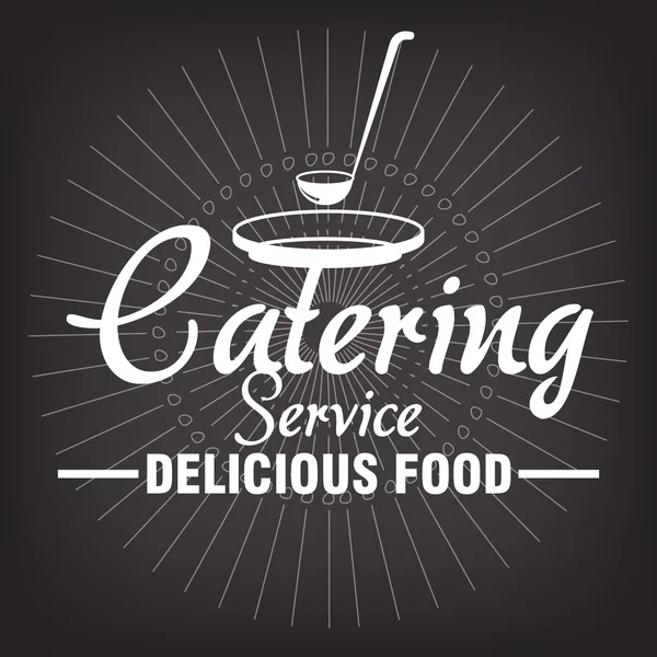 Catering delicioso ícone de comida — Vetor de Stock